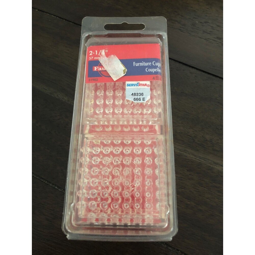 12 FAULTLESS 2" PLASTIC SPIKED BASE SQUARE FURNITURE CUPS, #31902